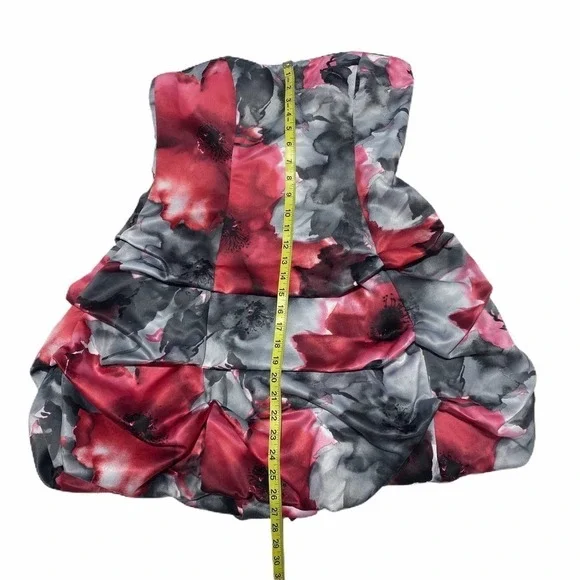 JUMP Apparel Bubble Hem Strapless Floral Dress - Picture 5 of 12